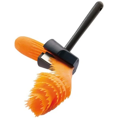 Outil de garniture Carrot Bigoudi et éplucheur, Carrot Spiral Shredder Slicer Chocolat Racine Légumes Fruits Slicer Sharpener Kitchen Gadget Tool ESG12018